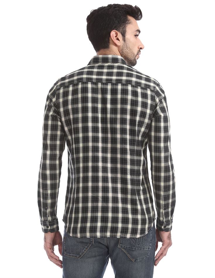 Ed Hardy Men Casual Wear Checkered Shirt